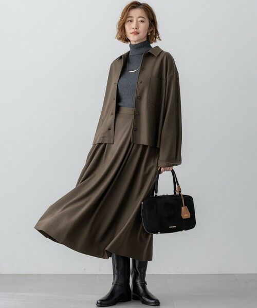 L size ONWARD(大きいサイズ) / エルサイズオンワード シャツ・ブラウス | 【滝沢眞規子さん着用/VERY掲載/洗える】ウールミルドジャージー シャツ | 詳細27