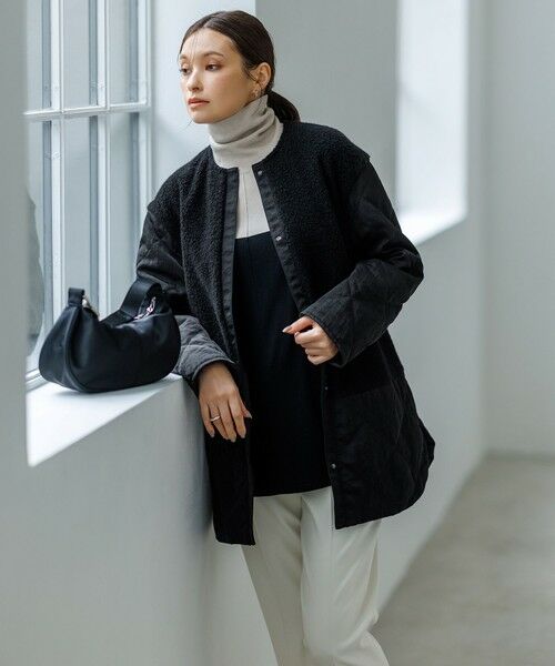 L size ONWARD(大きいサイズ) / エルサイズオンワード その他アウター | 【リバーシブル着用可能】 リバーシブルキルト ミドル丈コート | 詳細9