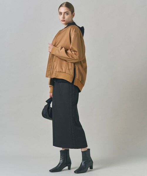 L size ONWARD(大きいサイズ) / エルサイズオンワード ブルゾン | 【洗える】 マットサテン MA-1ブルゾン | 詳細7