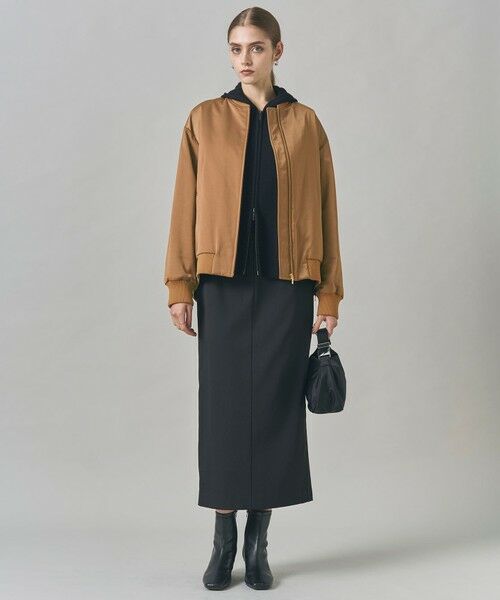 L size ONWARD(大きいサイズ) / エルサイズオンワード ブルゾン | 【洗える】 マットサテン MA-1ブルゾン | 詳細5