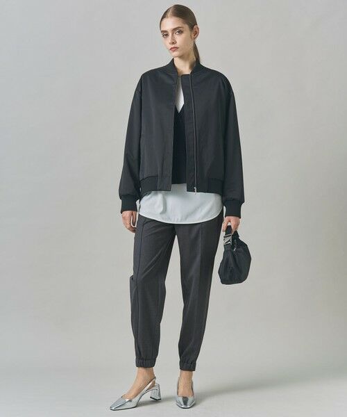 L size ONWARD(大きいサイズ) / エルサイズオンワード ブルゾン | 【洗える】 マットサテン MA-1ブルゾン | 詳細20