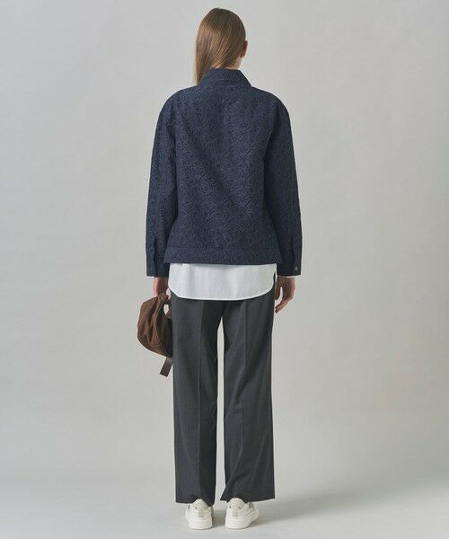 L size ONWARD(大きいサイズ) / エルサイズオンワード テーラードジャケット | 【洗える】リーフラッセルレース ジャケット | 詳細2