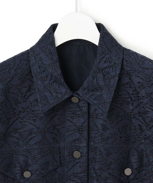 L size ONWARD(大きいサイズ) / エルサイズオンワード テーラードジャケット | 【洗える】リーフラッセルレース ジャケット | 詳細5