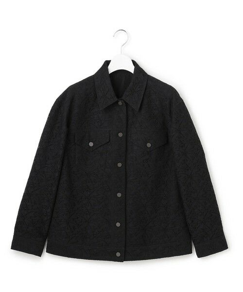 L size ONWARD(大きいサイズ) / エルサイズオンワード テーラードジャケット | 【洗える】リーフラッセルレース ジャケット | 詳細14