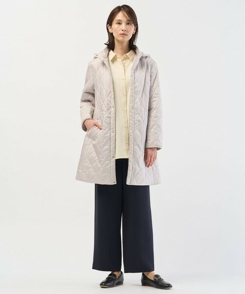 L size ONWARD(大きいサイズ) / エルサイズオンワード その他アウター | 【WEB限定カラーあり・2way】コンパクトタフタキルティング  フーデッド コート | 詳細3