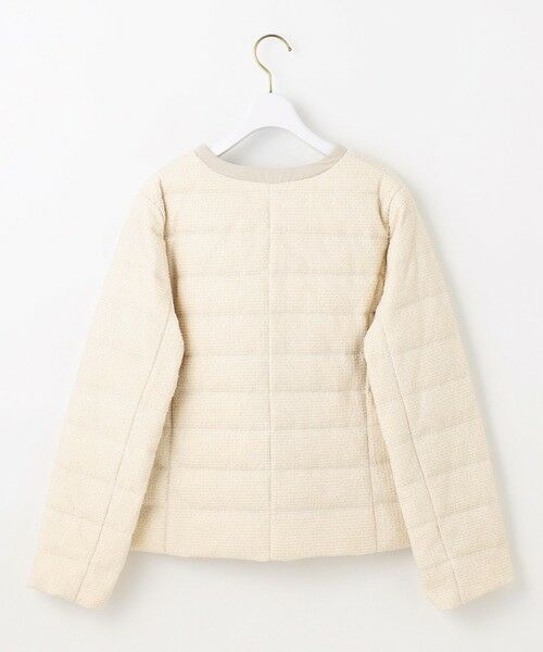 L size ONWARD(大きいサイズ) / エルサイズオンワード ダウンジャケット・ベスト | 【2WAY】ツイードノーカラー ダウンジャケット | 詳細6