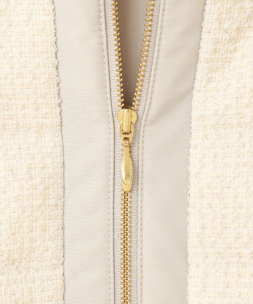 L size ONWARD(大きいサイズ) / エルサイズオンワード ダウンジャケット・ベスト | 【2WAY】ツイードノーカラー ダウンジャケット | 詳細12