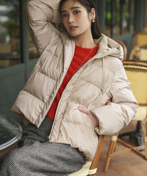 L size ONWARD(大きいサイズ) / エルサイズオンワード ダウンジャケット・ベスト | 【滝沢眞規子さん着用/VERY掲載】シレータフタ コンパクト ダウンコート | 詳細8