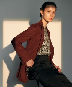 L size ONWARD(大きいサイズ) / エルサイズオンワード テーラードジャケット | 【30th ANNIVERSARY】ヴィスコースウールツイル ピークドラペルジャケット