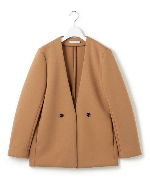 L size ONWARD(大きいサイズ) / エルサイズオンワード ノーカラージャケット | 【洗える】コンパクトWフェイス ノーカラージャケット | 詳細9