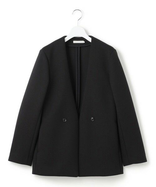 L size ONWARD(大きいサイズ) / エルサイズオンワード ノーカラージャケット | 【洗える】コンパクトWフェイス ノーカラージャケット | 詳細15