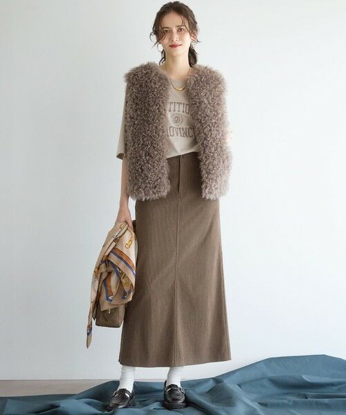 L size ONWARD(大きいサイズ) / エルサイズオンワード その他アウター | 【SLOW/一部店舗限定】フェイクファー ジレ | 詳細7