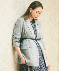 L size ONWARD(大きいサイズ) / エルサイズオンワード テーラードジャケット | 【SHIHOさん着用】シルクネップツイード ジャケット