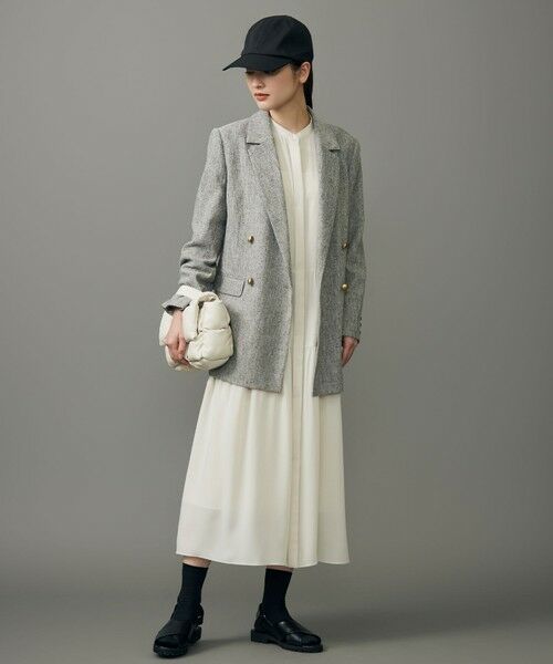 L size ONWARD(大きいサイズ) / エルサイズオンワード テーラードジャケット | 【SHIHOさん着用】シルクネップツイード ジャケット | 詳細4