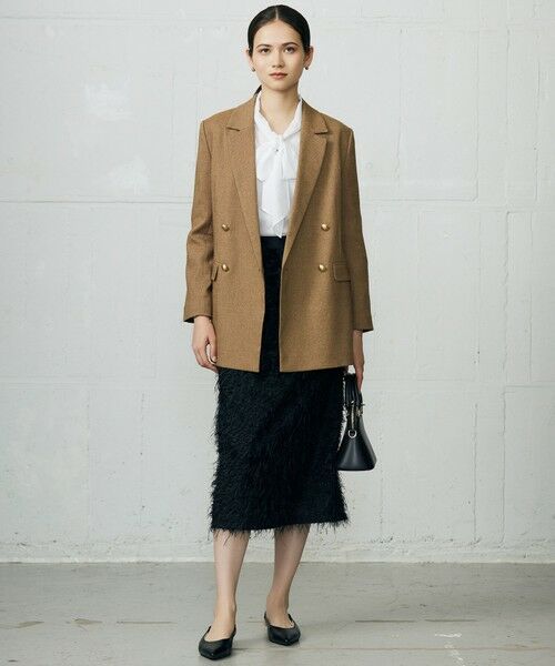 L size ONWARD(大きいサイズ) / エルサイズオンワード テーラードジャケット | 【SHIHOさん着用】シルクネップツイード ジャケット | 詳細7