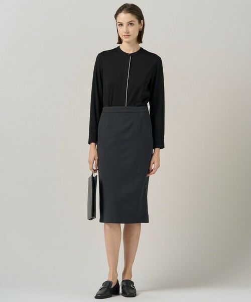 L size ONWARD(大きいサイズ) / エルサイズオンワード カットソー | 【洗える】 コンパクトモクロディ バンドカラーカットソー | 詳細17