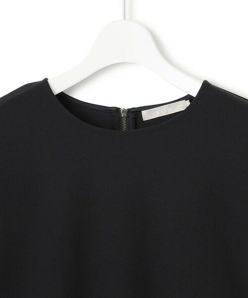 L size ONWARD(大きいサイズ) / エルサイズオンワード カットソー | 【洗える】ジョーゼットジャージー 異素材コンビプルオーバー | 詳細13