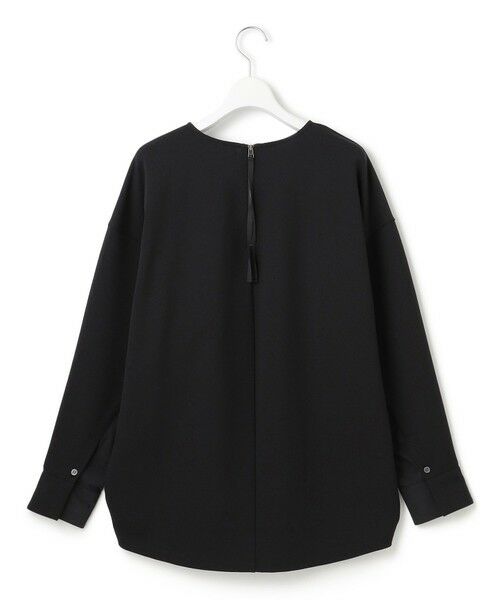 L size ONWARD(大きいサイズ) / エルサイズオンワード カットソー | 【洗える】ジョーゼットジャージー 異素材コンビプルオーバー | 詳細16