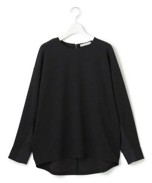 L size ONWARD(大きいサイズ) / エルサイズオンワード カットソー | 【洗える】ジョーゼットジャージー 異素材コンビプルオーバー | 詳細20