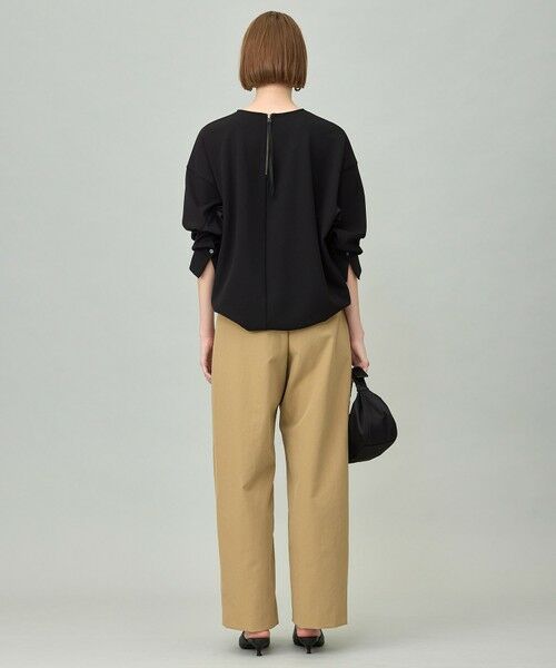 L size ONWARD(大きいサイズ) / エルサイズオンワード カットソー | 【洗える】ジョーゼットジャージー 異素材コンビプルオーバー | 詳細12