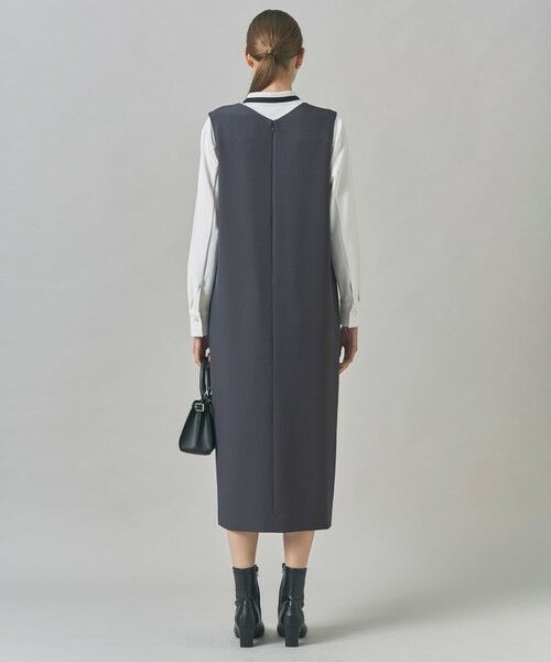 L size ONWARD(大きいサイズ) / エルサイズオンワード カットソー | マラボーテＷジョーゼット バイカラーナロータイカットソー | 詳細4