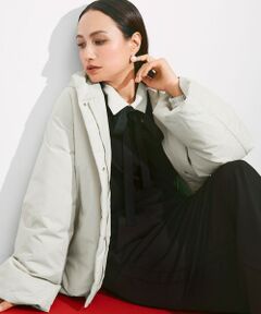 L size ONWARD(大きいサイズ) / エルサイズオンワード カットソー | マラボーテＷジョーゼット ボウタイ付きシャツカラートップス