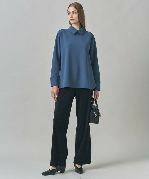 L size ONWARD(大きいサイズ) / エルサイズオンワード カットソー | マラボーテＷジョーゼット ボウタイ付きシャツカラートップス | 詳細9