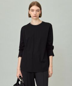 L size ONWARD(大きいサイズ) / エルサイズオンワード カットソー | 【マシンウォッシャブル可】シンプルジャージー ロングスリーブTシャツ