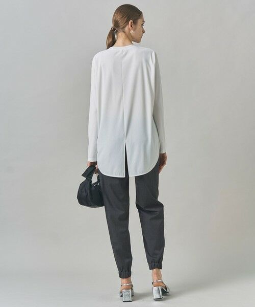 L size ONWARD(大きいサイズ) / エルサイズオンワード カットソー | 【マシンウォッシャブル可】ライトトリコット バックスリット入り長袖プルオーバー | 詳細10