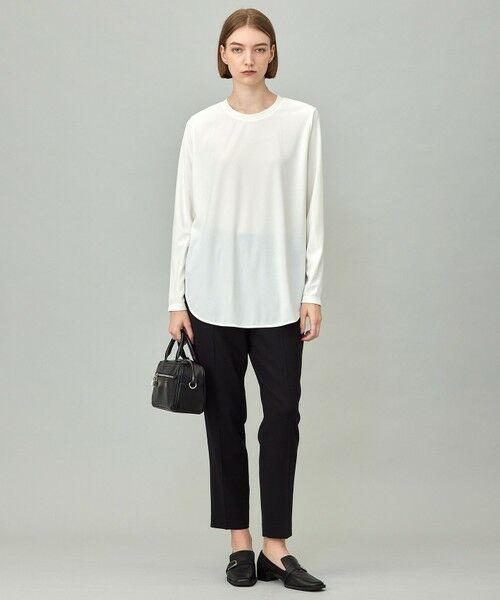 L size ONWARD(大きいサイズ) / エルサイズオンワード カットソー | 【マシンウォッシャブル可】ライトトリコット バックスリット入り長袖プルオーバー | 詳細12