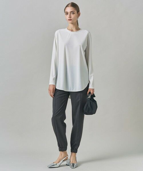 L size ONWARD(大きいサイズ) / エルサイズオンワード カットソー | 【マシンウォッシャブル可】ライトトリコット バックスリット入り長袖プルオーバー | 詳細9