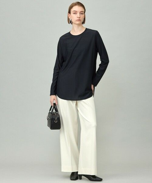 L size ONWARD(大きいサイズ) / エルサイズオンワード カットソー | 【マシンウォッシャブル可】ライトトリコット バックスリット入り長袖プルオーバー | 詳細15