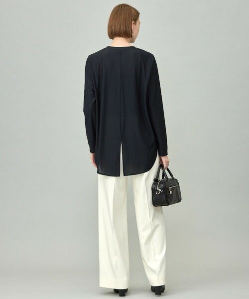 L size ONWARD(大きいサイズ) / エルサイズオンワード カットソー | 【マシンウォッシャブル可】ライトトリコット バックスリット入り長袖プルオーバー | 詳細17