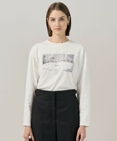 L size ONWARD(大きいサイズ) / エルサイズオンワード カットソー | 【30th ANNIVERSARY】New Yorkフォトプリント ロングスリーブTシャツ