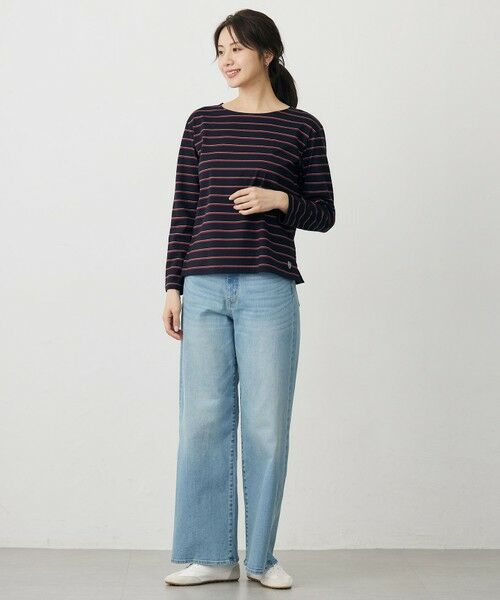 L size ONWARD(大きいサイズ) / エルサイズオンワード カットソー | バスクボーダー カットソー | 詳細1