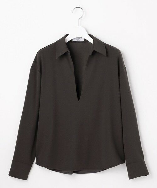 L size ONWARD(大きいサイズ) / エルサイズオンワード カットソー | ジョーゼットダンボール スキッパー カットソー | 詳細5