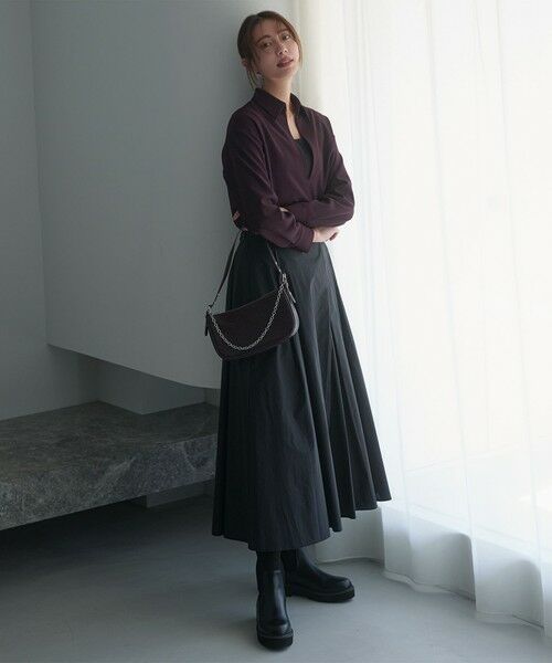 L size ONWARD(大きいサイズ) / エルサイズオンワード カットソー | ジョーゼットダンボール スキッパー カットソー | 詳細6