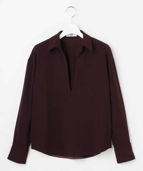 L size ONWARD(大きいサイズ) / エルサイズオンワード カットソー | ジョーゼットダンボール スキッパー カットソー | 詳細9