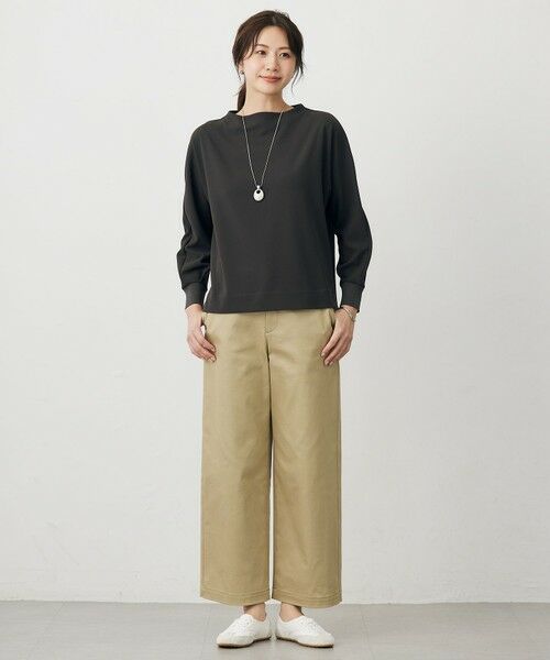 L size ONWARD(大きいサイズ) / エルサイズオンワード カットソー | ジョーゼットダンボール ボトルネック カットソー | 詳細3