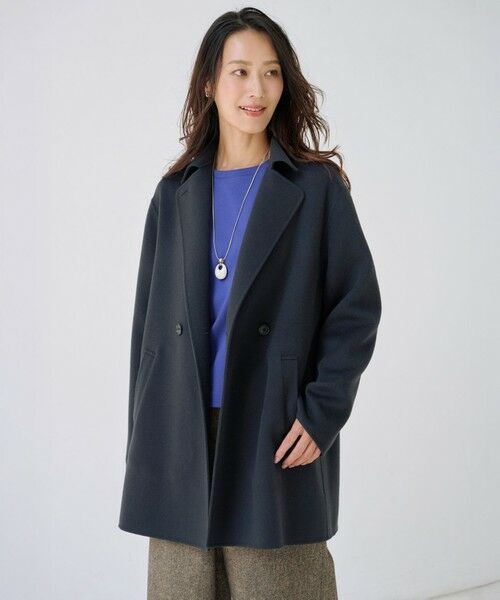 L size ONWARD(大きいサイズ) / エルサイズオンワード カットソー | ポンチ ボートネック カットソー | 詳細9