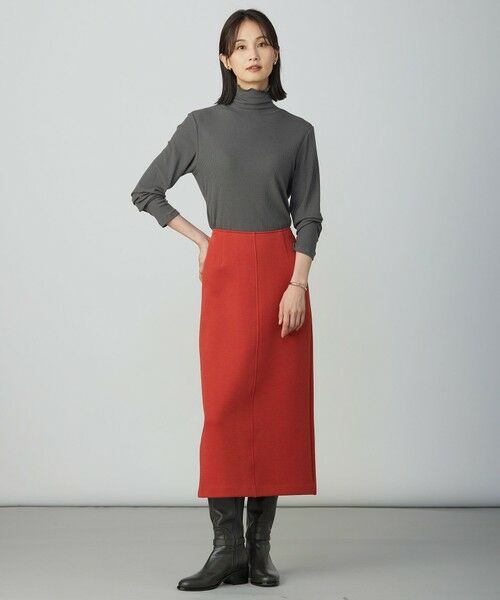 L size ONWARD(大きいサイズ) / エルサイズオンワード カットソー | カシミヤシルク シアーリブ タートル カットソー | 詳細1