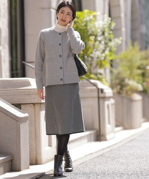 L size ONWARD(大きいサイズ) / エルサイズオンワード カットソー | カシミヤシルク シアーリブ タートル カットソー | 詳細19