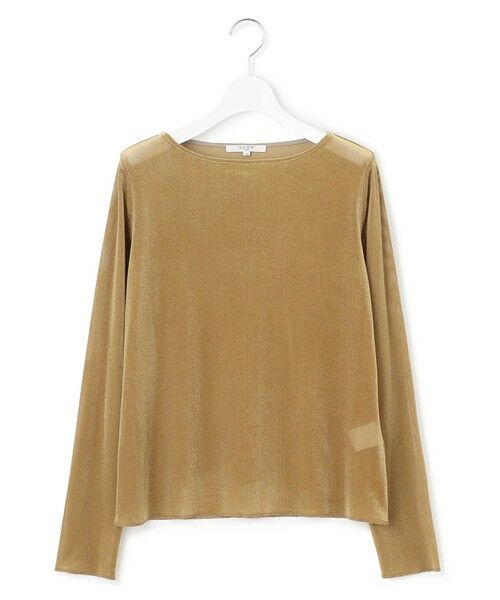 L size ONWARD(大きいサイズ) / エルサイズオンワード カットソー | 【SLOW/一部店舗限定】ブラッシュドチュール メッシュベロア カットソー | 詳細10