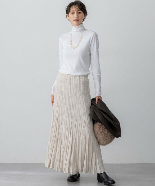 L size ONWARD(大きいサイズ) / エルサイズオンワード カットソー | 【SLOW/一部店舗限定】シアーフライス タートルネック カットソー | 詳細6