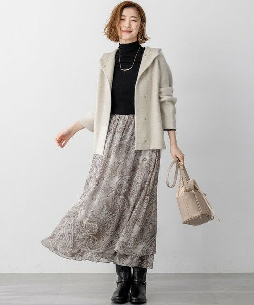 L size ONWARD(大きいサイズ) / エルサイズオンワード カットソー | 【SLOW/一部店舗限定】シアーフライス タートルネック カットソー | 詳細12