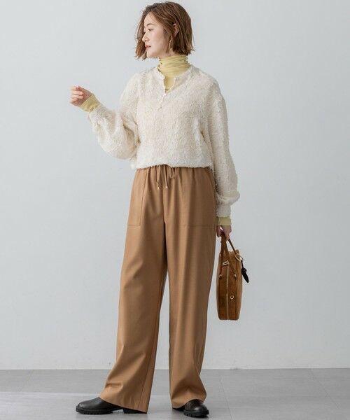 L size ONWARD(大きいサイズ) / エルサイズオンワード カットソー | 【SLOW/一部店舗限定】シアーフライス タートルネック カットソー | 詳細18