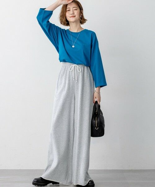 L size ONWARD(大きいサイズ) / エルサイズオンワード カットソー | 【SLOW/一部店舗限定】MVSコットン チュニック シンプルTEE | 詳細8