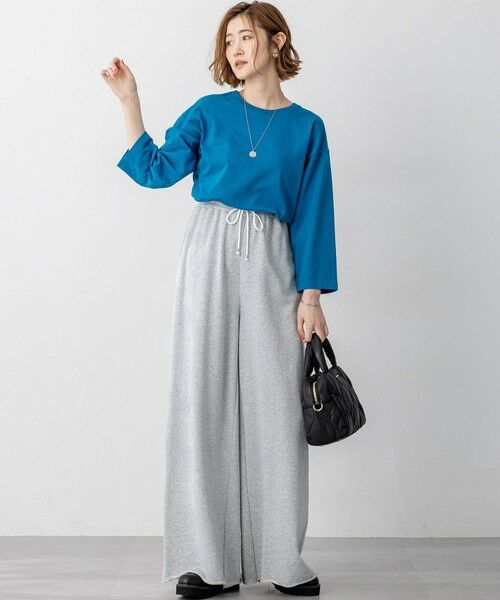 L size ONWARD(大きいサイズ) / エルサイズオンワード カットソー | 【SLOW/一部店舗限定】MVSコットン チュニック シンプルTEE | 詳細9