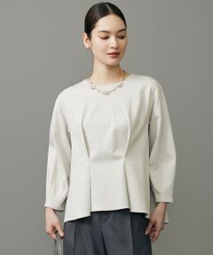 L size ONWARD(大きいサイズ) / エルサイズオンワード カットソー | クリアコットンポンチタックジャージ カットソー