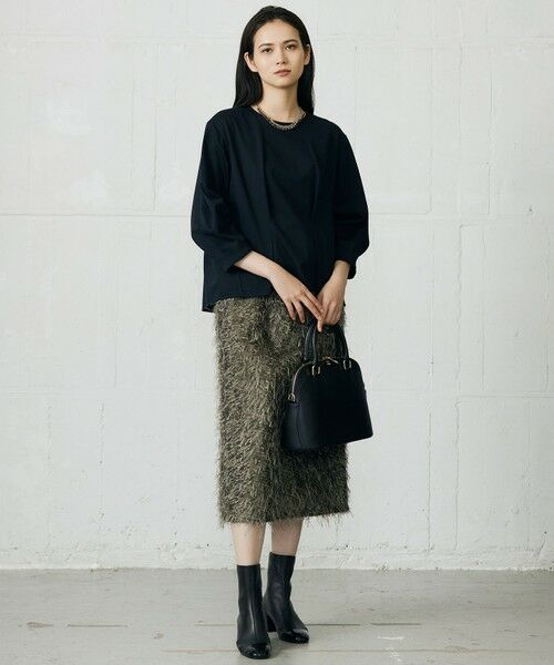 L size ONWARD(大きいサイズ) / エルサイズオンワード カットソー | クリアコットンポンチタックジャージ カットソー | 詳細13